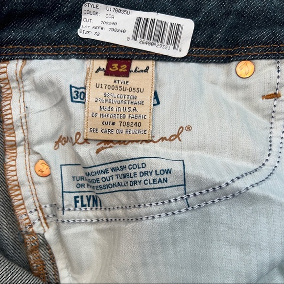 7FAM Flynt Boot Cut Mid-Rise Jeans - 32, rhinestone pockets - Picture 7 of 12